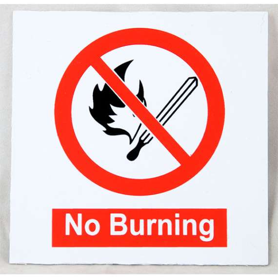 Buy No Burning/ Naked Flame Sign in [storefront]