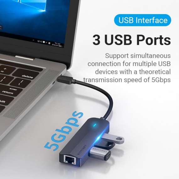 Buy Vention USB C 5 in 1 Gigabit Network Hub in [storefront]