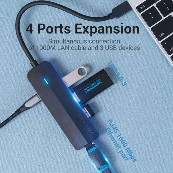 Buy Vention USB C 5 in 1 Gigabit Network Hub in [storefront]