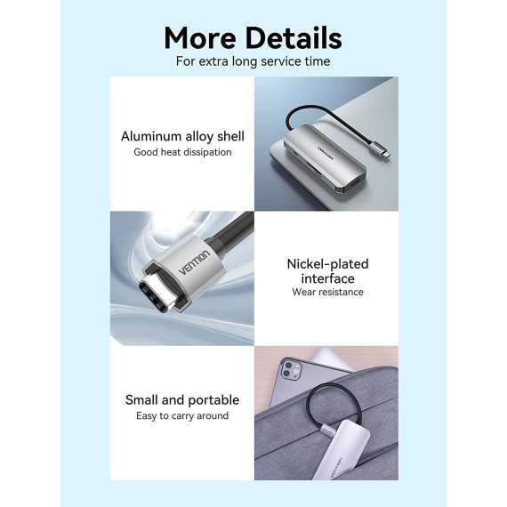 Buy Vention USB C 7 in 1 Multifunction Docking Station in [storefront]