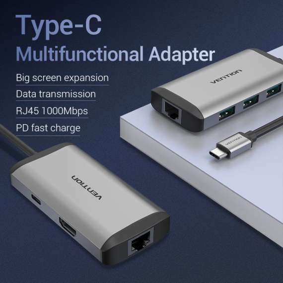 Buy Vention USB C 6 in 1 Multifunction Docking Station in [storefront]