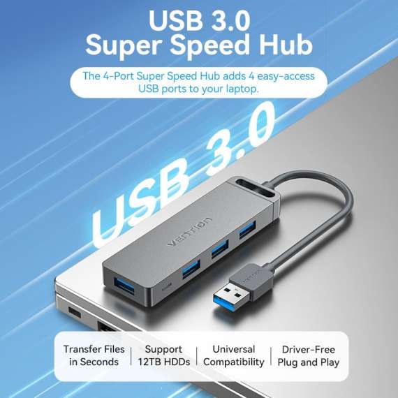 Buy Vention 4 Port USB 3.0 Hub in [storefront]