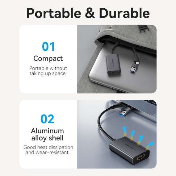 Buy Vention USB C USB A to HDMI Adapter in [storefront]