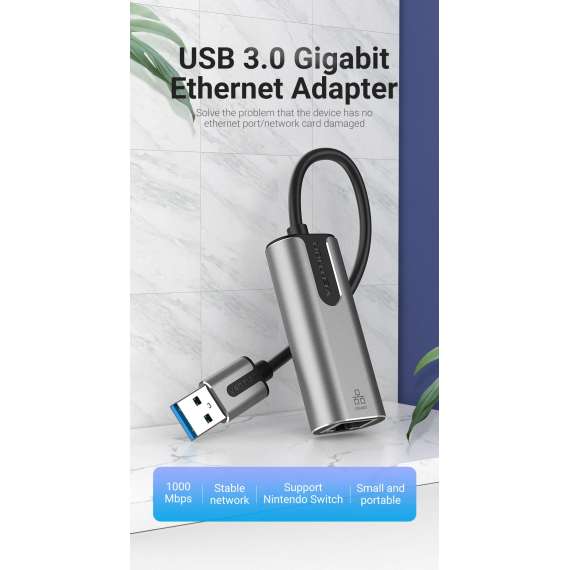 Buy Vention USB 3.0 to Gigabit Ethernet Adapter in [storefront]
