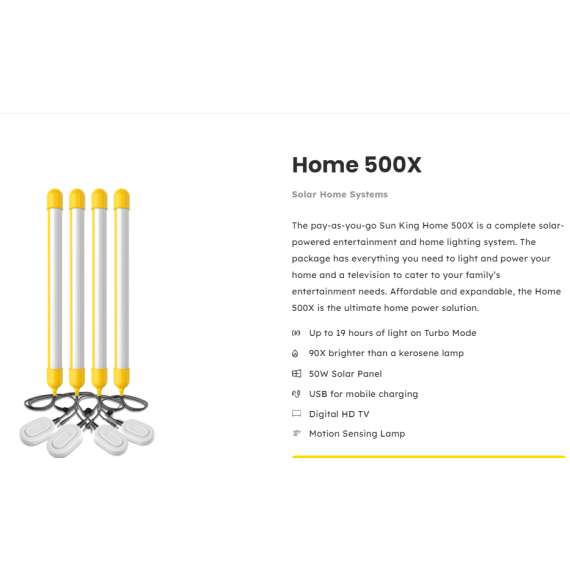 Buy Sun King 500X Solar Home in [storefront]