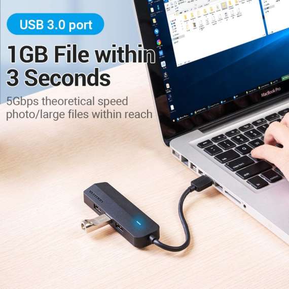 Buy Vention 3 Port USB 3.0 Hub with Sound Card Adapter in [storefront]