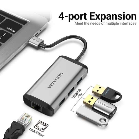 Buy Vention 3 Port USB A 3.0 Hub in [storefront]