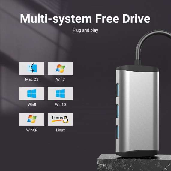 Buy Vention 3 Port USB A 3.0 Hub in [storefront]