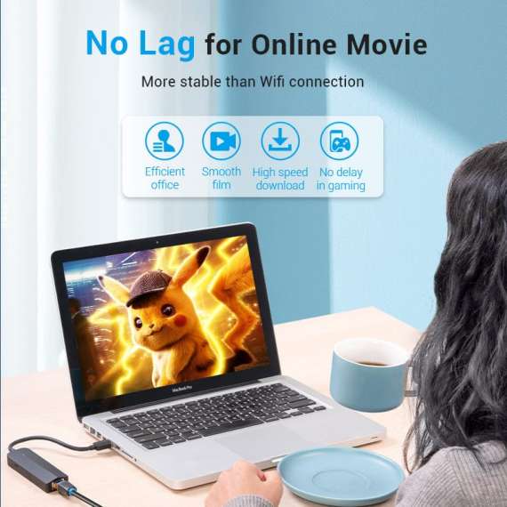 Buy Vention 3 Port USB 3.0 Hub with Gigabit Ethernet Adapter in [storefront]