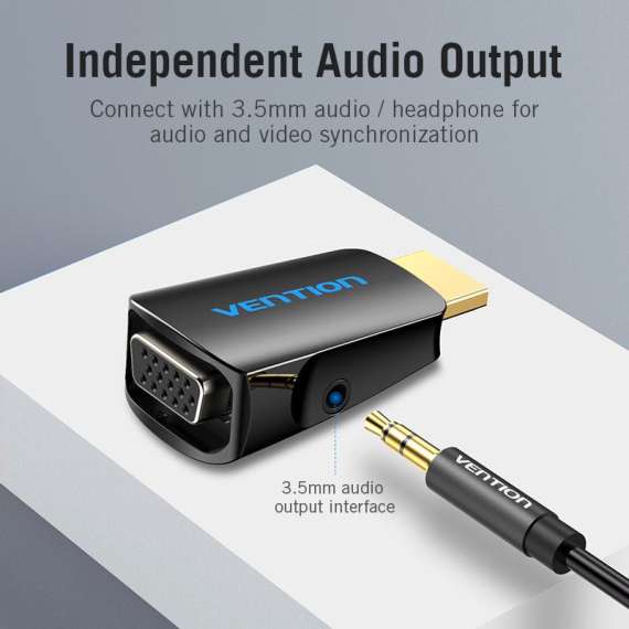 Buy Vention HDMI to VGA Converter with 3.5mm Audio Adapter in [storefront]