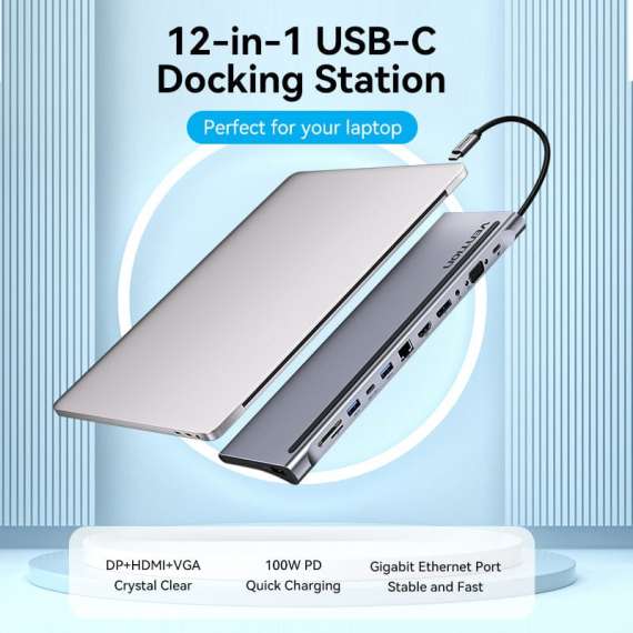 Buy Vention THSHC  USB C 12 in 1 Multifunction Docking Station in [storefront]