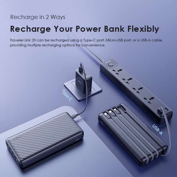 Buy Oraimo Traveler Link 20 12W 20000mAh Power Bank in [storefront]