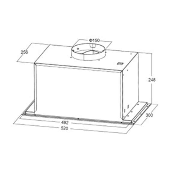 Buy Mika MHR674TGB 52 cm Under Cabinet Recessed Hood in [storefront]