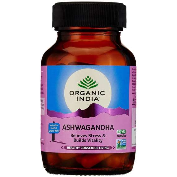 Buy Organic India 400mg Ashwagandha 60Capsules Supplement in [storefront]