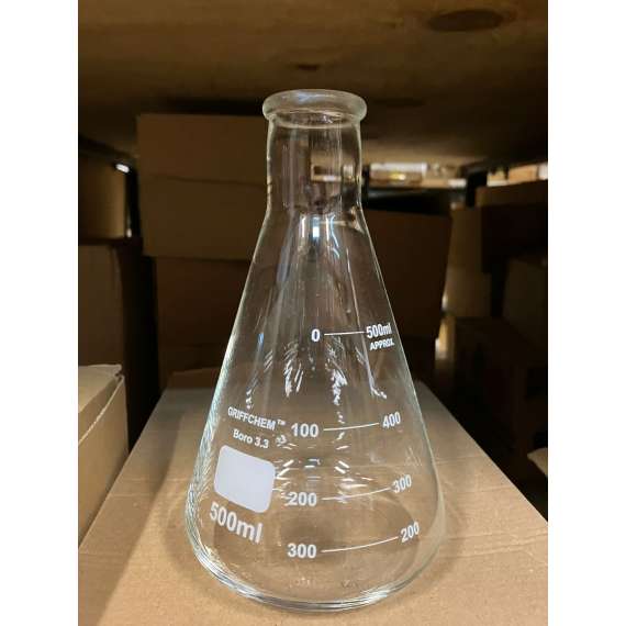 Buy Griffchem Boro 500ml Glass Conical Flask in [storefront]