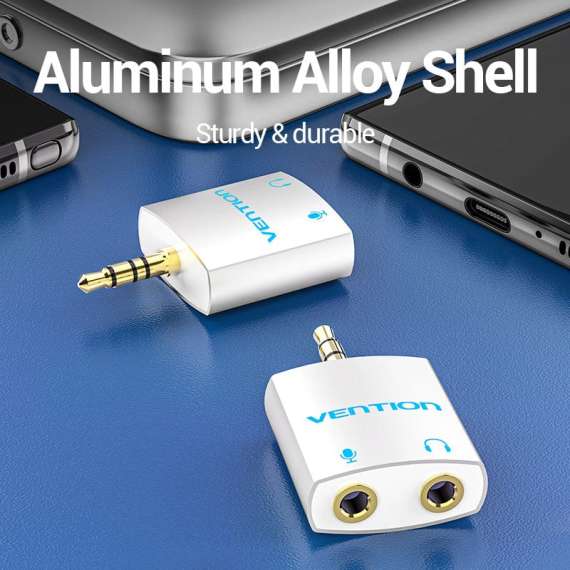 Buy Vention 4 Pole 3.5mm Male to 2*3.5mm Female Audio Adapter in [storefront]