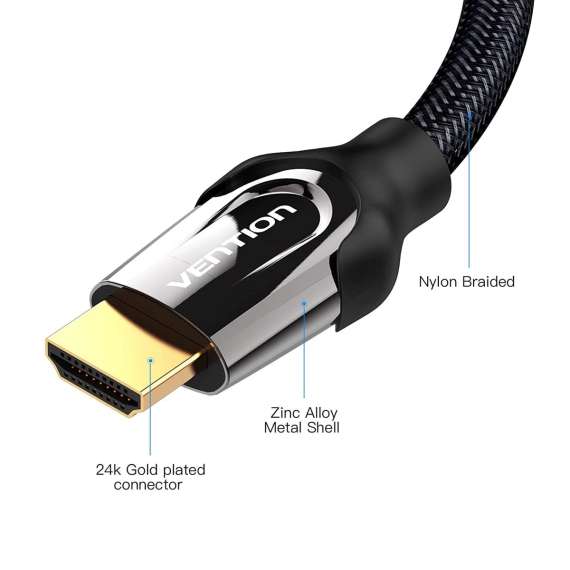 Buy Vention 10M Nylon Braided HDMI Cable in [storefront]