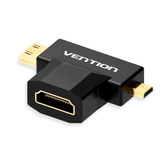 Buy Vention 2 in 1 Mini HDMI and Micro HDMI Male to HDMI Female Adapter in [storefront]