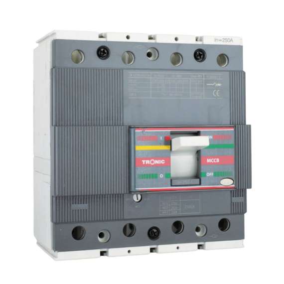 Buy Tronic TM 0250N-0250-04 250 Amps 4 Pole Adjustable MCCB in [storefront]