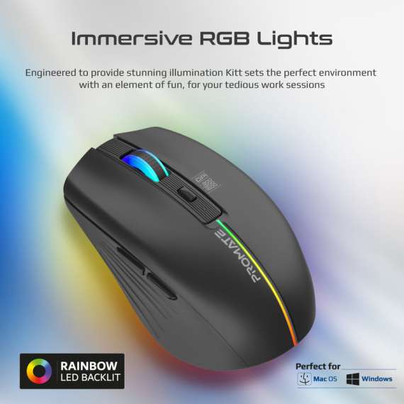 Buy Promate Kitt 2.4GHz Wireless Ergonomic Optical Mouse in [storefront]