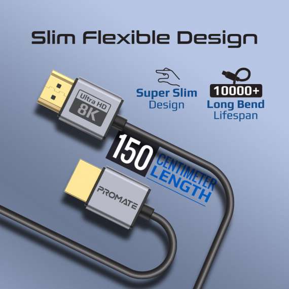 Buy Promate PrimeLink8k-150 HDMI Slim Flexible Cable in [storefront]