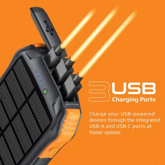 Buy Promate SolarTank-10PDQi 10000mAh solar Powerbank in [storefront]