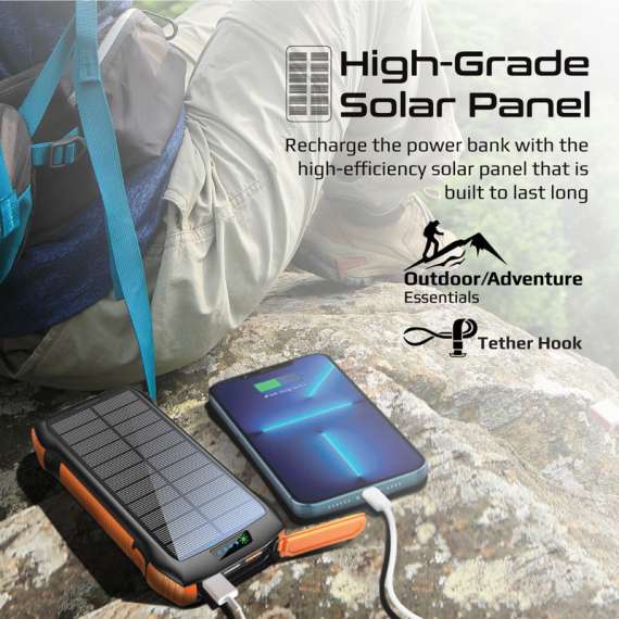 Buy Promate SolarTank-20PDQi 20000mAh solar Powerbank in [storefront]