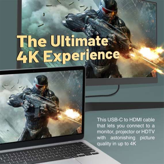 Buy Promate HDMI-PD100 USB-C to HDMI Cable in [storefront]