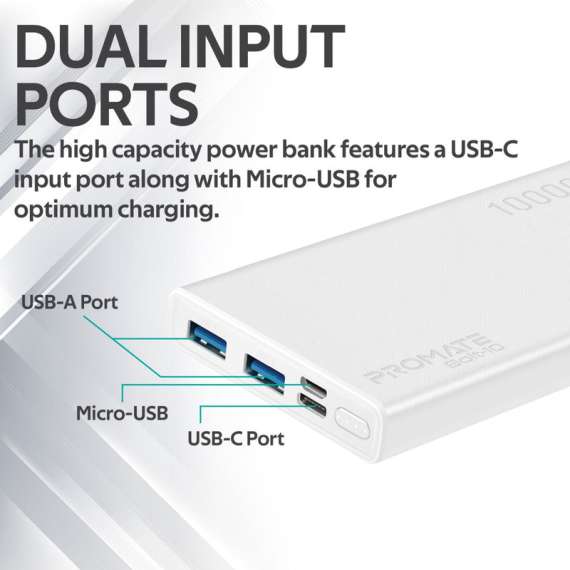 Buy Promate  Bolt-10 10000 mAh Powerbank in [storefront]