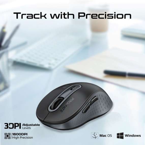 Buy Promate Ken Dual Mode Wireless Optical Mouse in [storefront]