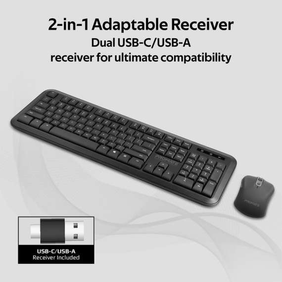 Buy Promate ProCombo-6 Dual Interface Full Size Wireless Keyboard and Mouse in [storefront]