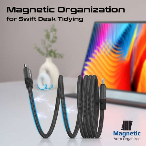 Buy Promate Springy Self-Organizing Magnetic USB-C Cable in [storefront]
