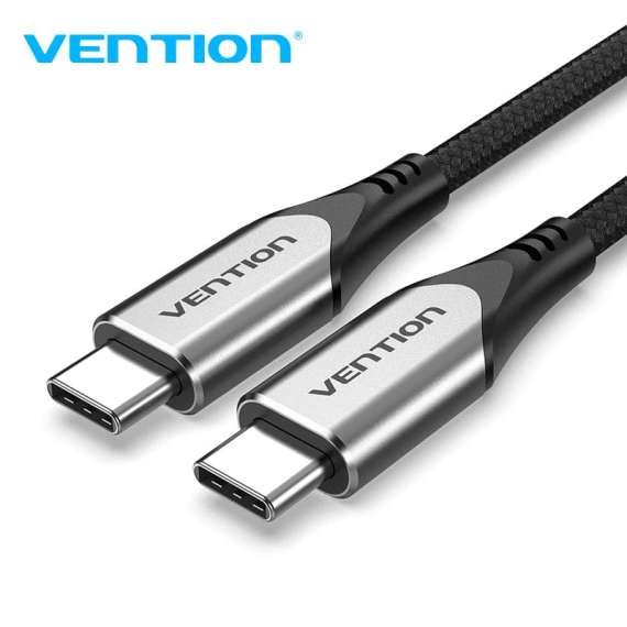 Buy Vention Cotton Braided USB C to USB C 3.1 1M  Gray  Cable in [storefront]