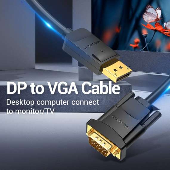 Buy Vention Display Port  to VGA 1.5M Cable in [storefront]