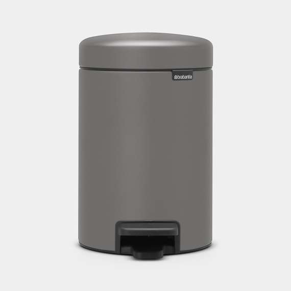 Buy Brabantia Newicon 3L Pedal Bin, Product Capacity: 3L, Product Colour: Mineral Concrete Grey in [storefront]