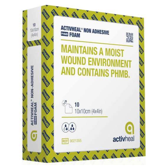 Buy Activheal PHMB 10cm by 10cm 10Pack Foam Dressing in [storefront]