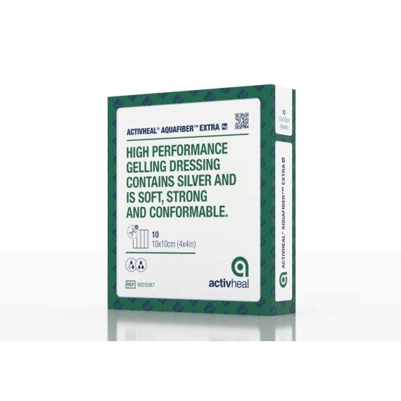 Buy Activheal Aquafiber Extra Ag Silver 10Pieces Wound Dressing, Size: 10cm by 10cm  in [storefront]