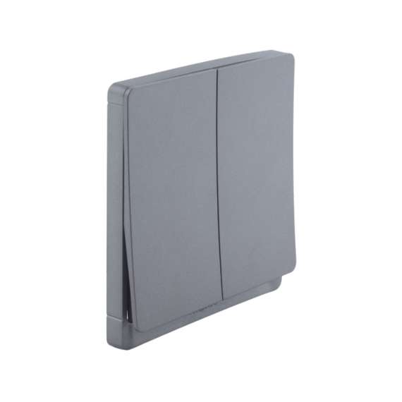 Buy Tronic TD 5122-GY Grey 2 Gang 2 Way Switch in [storefront]