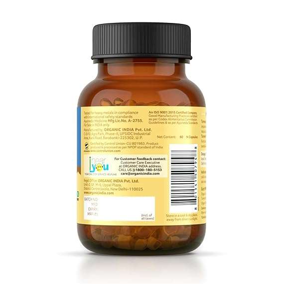 Buy Organic India Turmeric Formula 60Capsules Supplement in [storefront]
