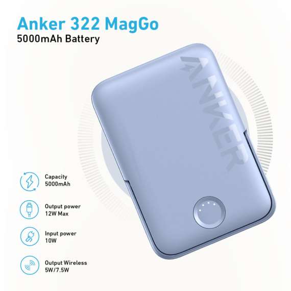 Buy Anker 322 MagGo 5000 mAh Magnetic Power Bank in [storefront]