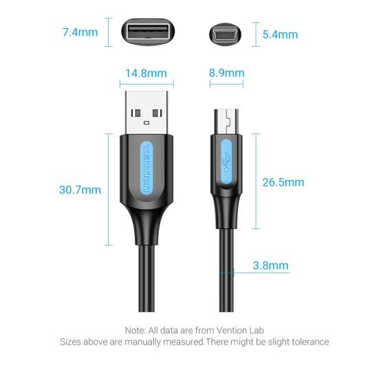 Buy Vention USB 2.0 A Male to Mini-B Male 0.5M Cable in [storefront]
