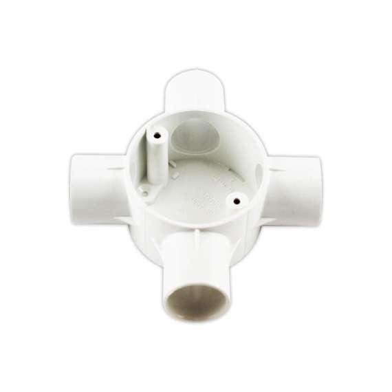 Buy Tronic  CP JUN4-20-WH 4 Way 20mm Junction Circular Box in [storefront]