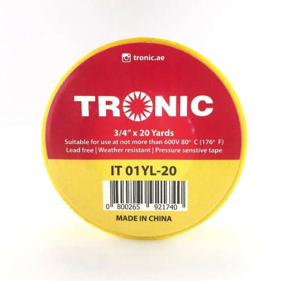 Buy Tronic IT 01YL-20 20 Yard Yellow Insulation Tape in [storefront]
