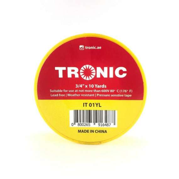 Buy Tronic IT 01YL 10 Yard  Yellow Insulation Tape in [storefront]