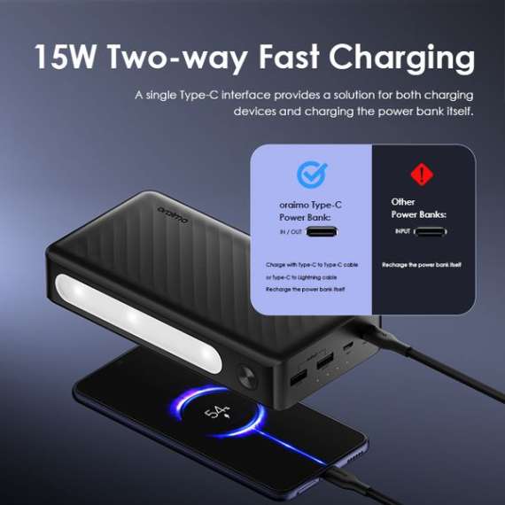 Buy Oraimo Traveler 3 Lit 27000mAh 15W Power Bank in [storefront]