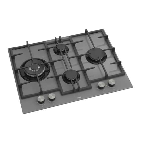 Buy Von VBBG6541WFD 4 Gas Hob - 65cm, Glass in [storefront]