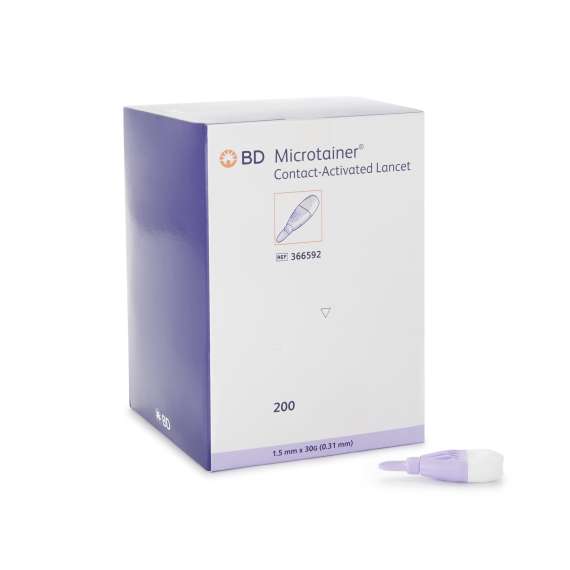 Buy BD Microtainer Contact Activated 200Pack Lancets, Type of Lancet : Low Flow/Purple in [storefront]