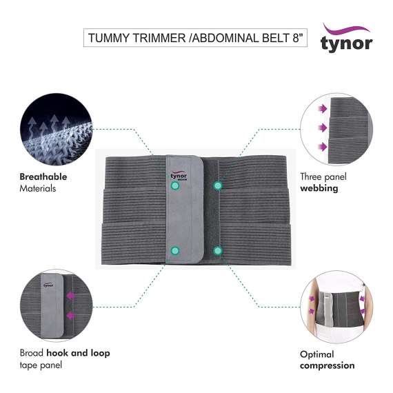 Buy Tynor Tummy Trimmer Abdominal Belt, Size: Small in [storefront]