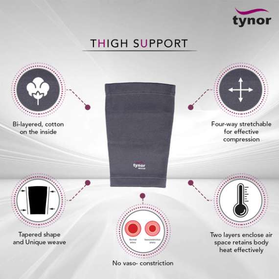 Buy Tynor Elastic Thigh Support, Size: Large in [storefront]
