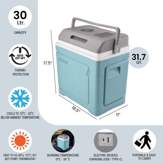 Buy Pinnacle 30Litres Electric Cooler and Warmer Box in [storefront]